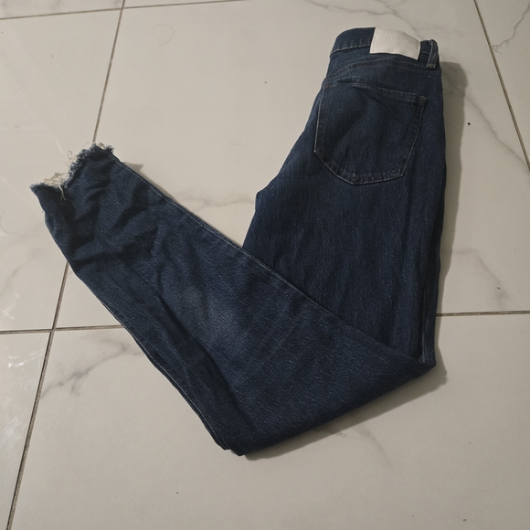 Jeans Express Size 28 High Rise | Dark Mixed Stylized and Low Unfrayed - Picture 5 of 13